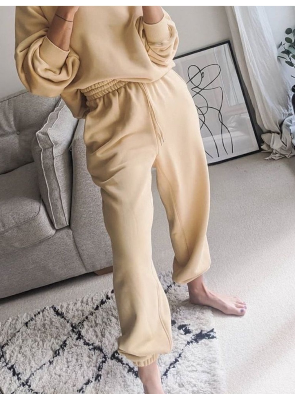 The Frankie Shop  Vanessa Joggers Size Large in Banana